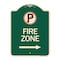 Signmission No Parking Symbol and Right Arrow Heavy-Gauge Aluminum Architectural Sign, 24" x 18", G-1824-24654 A-DES-G-1824-24654 - alternate 1